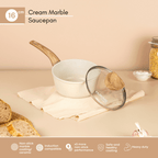 Non-Stick Saucepan with Lid (Multiple Sizes & Multiple Colours) by Nuovva