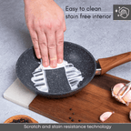 Marble Granite Induction Non-Stick Frying Pan - 26cm, by Nuovva