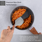 Marble Granite Non-Stick Saucepan with Lid (Multiple Set Sizes) by Nuovva