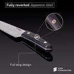 Japanese Steel 67-Layer Damascus Style Slicing Knife with Pakkawood Handle, by Nuovva