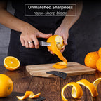 Japanese Steel Damascus Style Kitchen Knives with Pakkawood Handles - Multiple Variants, by Nuovva