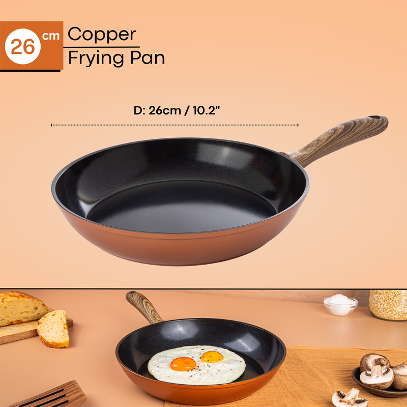Copper Induction Non-Stick Frying Pan - (Multiple Sizes) by Nuovva