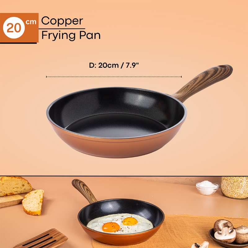 Copper Induction Non-Stick Frying Pan - (Multiple Sizes) by Nuovva