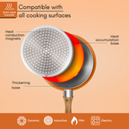 Copper Non-Stick Saucepan with Lid - 2 pieces (16cm, 18cm) by Nuovva