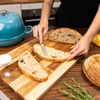 Light Blue Enamelled Cast Iron Dutch Oven Bread Pot - 5.6 Lite - 26cm, by Nuovva