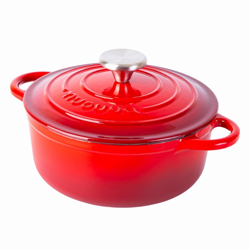 Enamelled Cast Iron Dutch Oven Casserole Pot (Multiple Colours & Sizes)