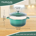 Enamelled Cast Iron Dutch Oven Casserole Pot (Multiple Colours & Sizes)
