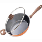 Induction Non-Stick Sauté Pan With Lid - 28cm( Multiple Colours) by Nuovva
