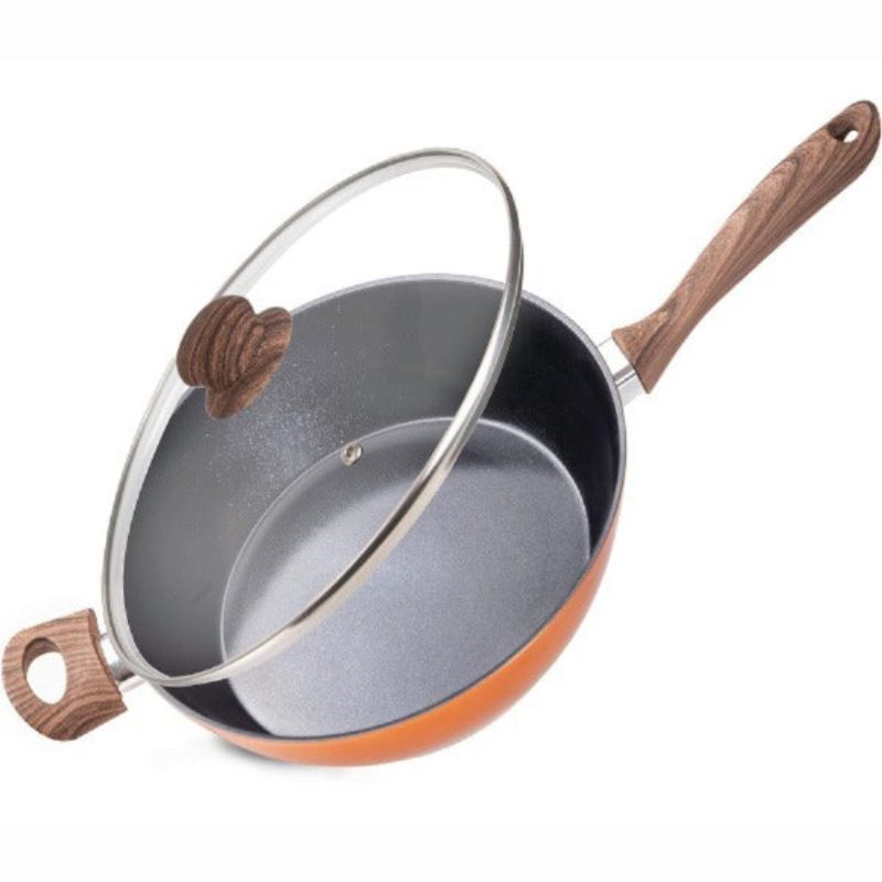 Copper Induction Non-Stick Sauté Pan With Lid – 28cm, by Nuovva