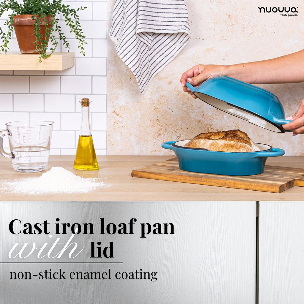 Enamelled Cast Iron Bread Loaf Pot – 22.5 × 14cm, Dutch Oven (Multiple Colours), by Nuovva