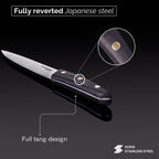 Japanese Steel 67-Layer Damascus Style Utility Knife with Pakkawood Handle, by Nuovva