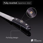 Japanese Steel Damascus Style Kitchen Knives with Pakkawood Handles - Multiple Variants, by Nuovva