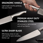 Stainless Steel Knife Set With Acrylic Block -5 Pieces, by  Nuovva