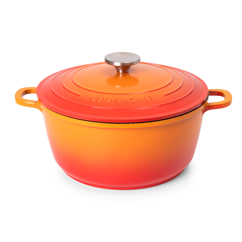 Aluminium Casserole Pot with Lid - 4L - 24cm, (Multiple Colours) by Nuovva