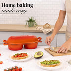 Cast Iron Dutch Oven – Double Round Bread Loaf Pot – 16cm Diameter, (Multiple Colours), by Nuovva