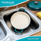 Shallow Cast Iron Dutch Oven Casserole Pot (Multiple Colours & Sizes) by Nuovva