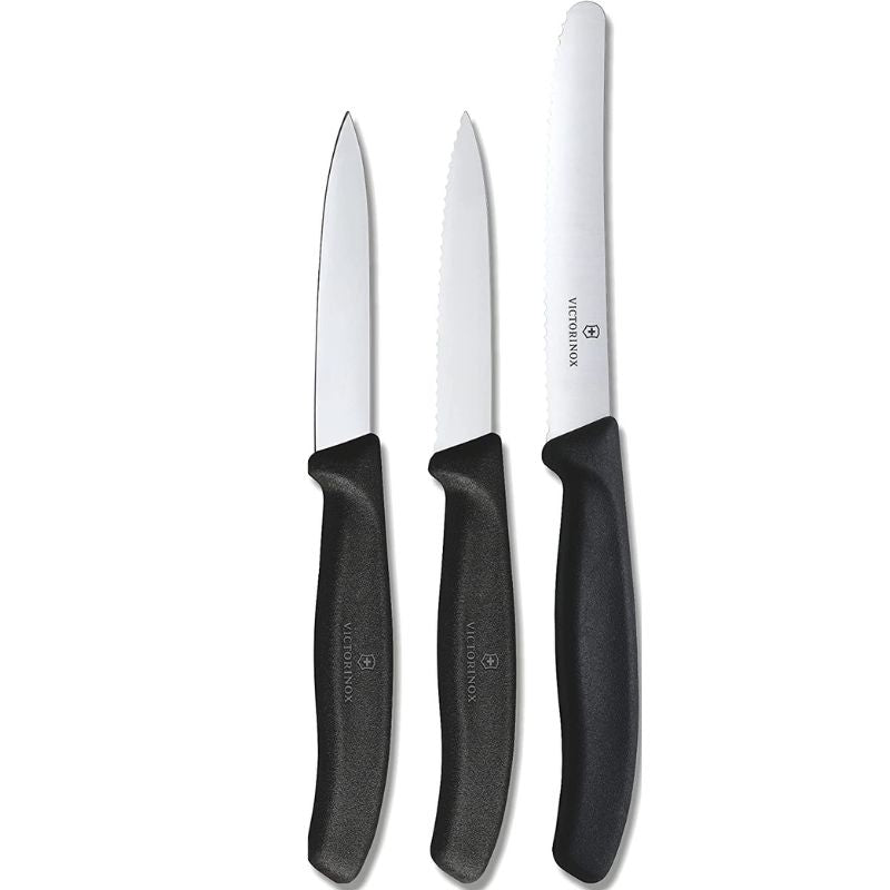 Victorinox Swiss Classic Paring Knife Set, 3 pieces Black