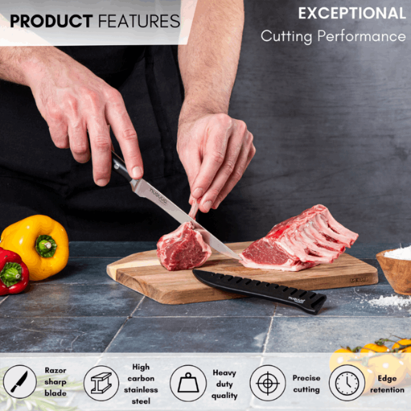 High Carbon Stainless Steel Boning Knife – 6 Inch, by Nuovva