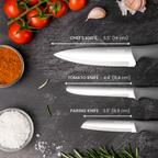 Kitchen Knife Set, Stainless Steel Non-Stick Blades - 3 pieces (Multiple Colours), by Nuovva