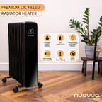 Energy Efficient Oil Heater with Remote Control - 11 Fin, 2500W