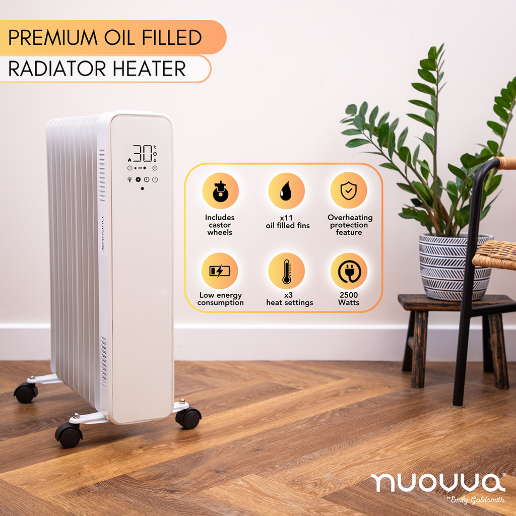 Energy Efficient Oil Heater with Remote Control - 11 Fin, 2500W