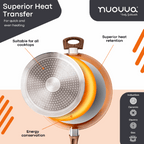 Induction Non-Stick Sauté Pan With Lid - 28cm( Multiple Colours) by Nuovva