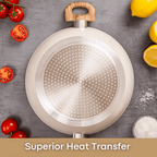 Induction Non-Stick Sauté Pan With Lid - 28cm( Multiple Colours) by Nuovva