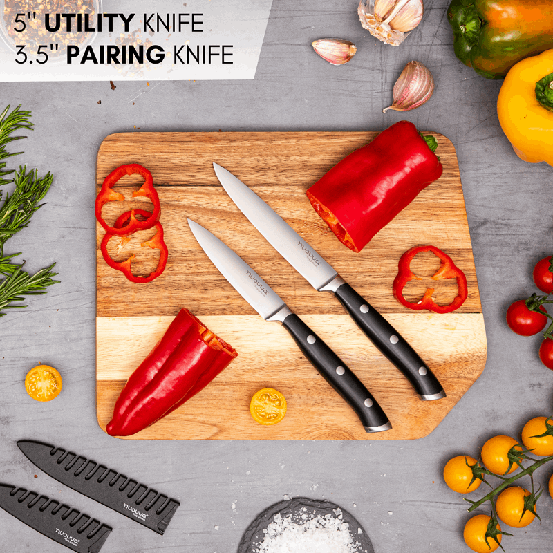 Stainless Steel Paring And Utility Knife Set - 2Pcs, by Nuovva