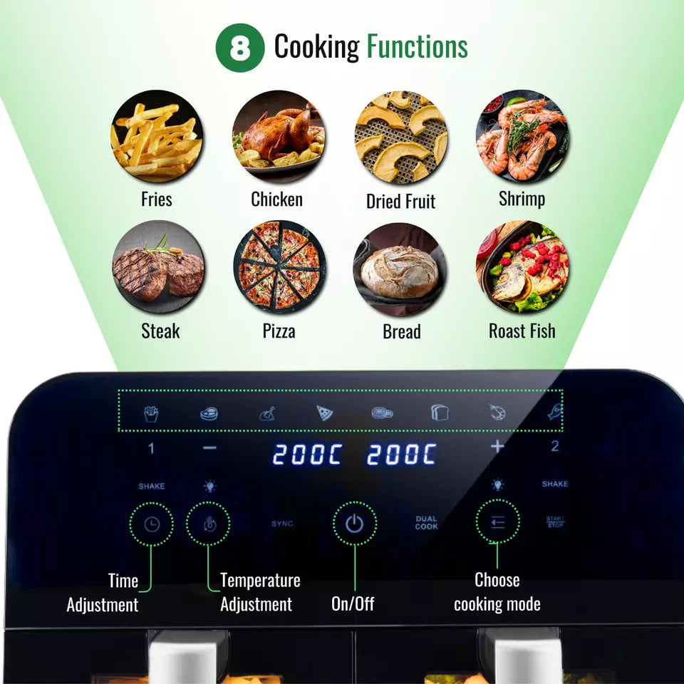 Air Fryer Oven With Preset Functions (Multiple Sizes) 4L 1200W, 6.5L 1500W,  9L 2400W, by Nuovva