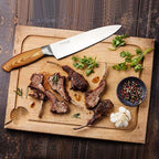 Wooden Kitchen Knife Set with Rotating Block - 7-Piece Set, by Nuovva