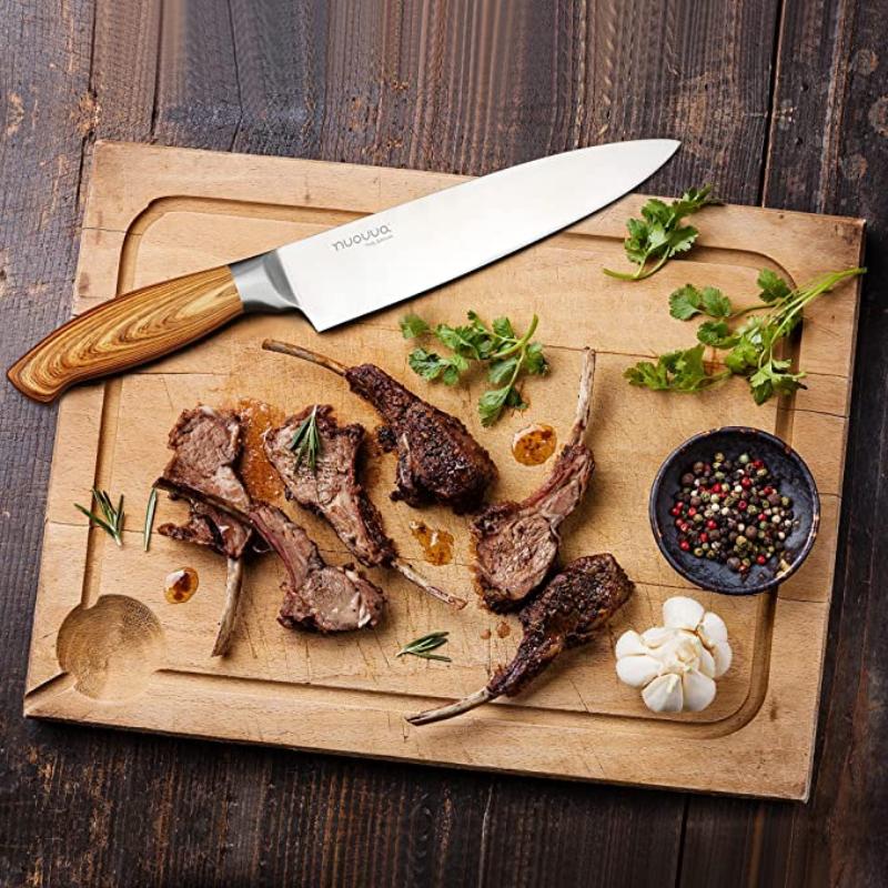 Kitchen Knife Set with Rotating Block 7-Piece Set (Multiple Colours) by Nuovva